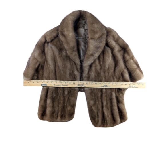 NWT Vintage 1960’s Gorgeous Mink Stole Authentic Sears & Roebuck With Embroidery - Picture 2 of 14